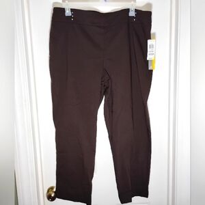 JM Collection Pull On Rivet Pant Tummy Control Straight Leg
